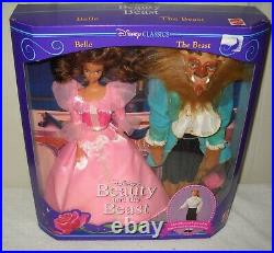 #10210 NRFB Vintage Mattel Disney Beauty & The Beast Belle & Beast Giftset
