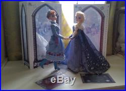 17 Limited Edition Frozen ANNA & customised ELSA doll Disney Store lot princess