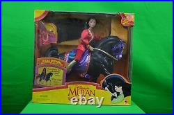 1997 Disney Mattel Girls Real Riding Mulan/Khan Playset New NIB Age 3+