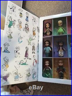 1st Edition Disney Princess Animator Mini Doll Set Gift Belle Ariel Tangled New