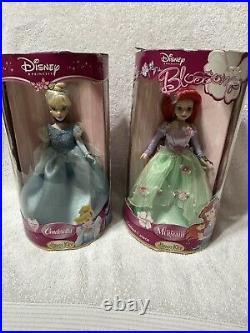 2006 Disney Princess Brass Key Porcelain Dolls Lot Of 6 Nib