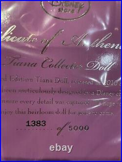 2010 Disney Limited Edition 17 Princess & The Frog Tiana Doll, No. 1383/5000