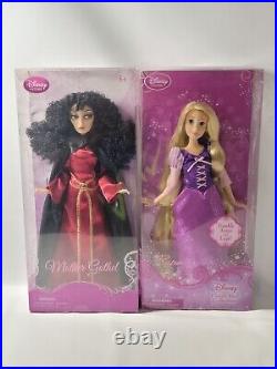2012 Disney Store Tangled Rapunzel Mother Gothel and Rapunzel 12 Doll New