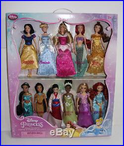 2016 Disney Store Princess Classic 12 Barbie Doll Collection Gift Set 11 Dolls