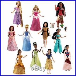2018 DISNEY Store Classic 11 Princess Deluxe Doll Barbie Collection Gift Set