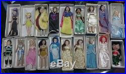 20 Disney Princess Porcelain Doll Lot Ariel Jasmine lilo Bella Aurora Mulan