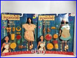 2 Pocahontas Wilderness Dress N Play Doll Outfit Accessories Disney Feather New
