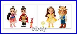 2x Disney Princess 6 inch Petite Doll Set Mulang&Shang+Beauty&Beast
