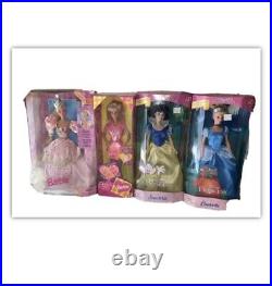4 Disney Princesses barbie dolls new in box