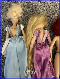 5 Disney Store Princess 17 Singing Doll Ariel Belle Jasmine Cinderella Rapunzel