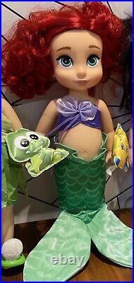 6 Disney Princess ANIMATORS Doll Lot Toddler Tinker Bell Ariel Snow White
