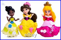 6pcs Disney Princess Mini Dolls Resin Character Figures Toy Miniature 85mm 55mm