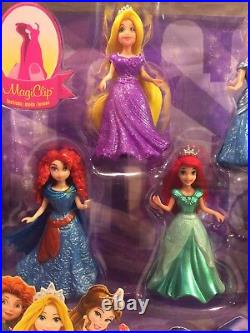 8-PC Doll 2014 Gift Set 3.75 Disney Princess featuring MagiClip BGP81