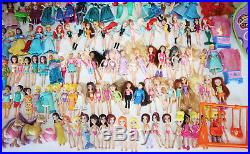 900+pc LOT Vtg Polly Pocket 144 figures Clothes Cars Case Disney Princess 14+ lb