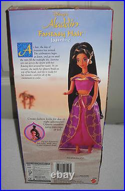 #9367 NRFB Mattel Disney Aladdin Fantasy Hair Jasmine Doll