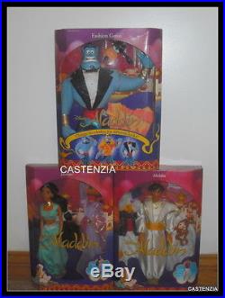 Aladdin & Princess Jasmine & Aladdin's Fashion Genie Fairytale Disney Doll NRFB