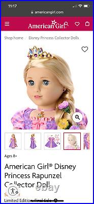 American Girl Disney Princess Rapunzel Collector Doll 2023 Swarovski crystal NIB