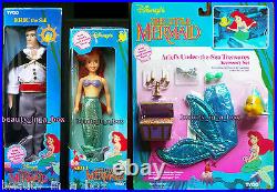 Ariel & Eric Doll Under the Sea Treasures Accessory Set Tyco Disney Princess Lot