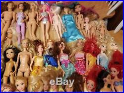 Barbie Doll Lot 60 Dolls, Disney Princess, Frozen, Clothes, Shoes 200-300 Pieces