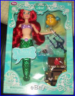 DISNEY Ariel Little Mermaid Deluxe Singing Doll 11'' NIB