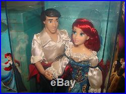 DISNEY Lil Mermaid Princess ARIEL & ERIC Doll Set Designer Fairytale Couples LE