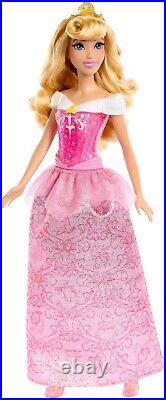 DISNEY PRINCESS Aurora Sleeping Beauty Posable Fashion Pink Designer Dress