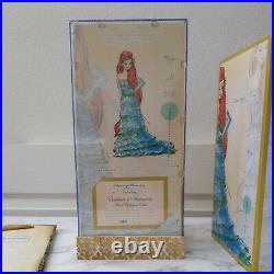 DISNEY PRINCESS Designer Collection ARIEL The Little Mermaid LE DOLL + Gift Bag