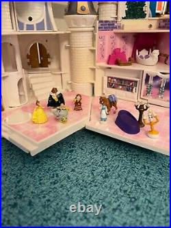 DISNEY PRINCESS POLLY POCKET Beauty and the Beast Fantasy castle playset dolls