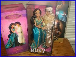 DISNEY Princess JASMINE & ALADDIN Doll Set Designer Fairytale Couples LE 6000