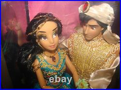 DISNEY Princess JASMINE & ALADDIN Doll Set Designer Fairytale Couples LE 6000
