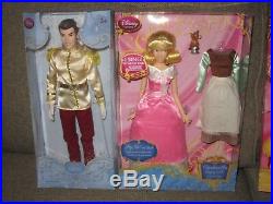DISNEY Store 8 Princess Prince Deluxe Doll Barbie Lot NEW IN PKG