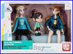 DIsney Store Elsa Anna Vanellope Ralph breaks Internet Princess Mini Dolls Set