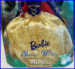 Disney 12 Holiday Princess SNOW WHITE & 7 Dwarfs Barbie Doll Collector Edition