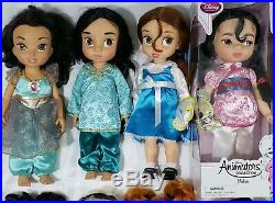 Disney 16 Animator Princess Toddlers Dolls Lot of 16 Elsa Anna Merida Mulan