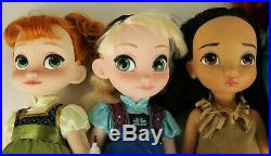 Disney 16 Animator Princess Toddlers Dolls Lot of 6 Elsa Anna Merida Pocahonta