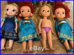 Disney 16 Animator Princess Toddlers Dolls Lot of 8 Euc