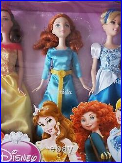 Disney 7 Princess Collection Anna Elsa Rapunzel Ariel Merida Belle Cinderella