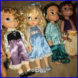 Disney Animators 16'' Toddler Doll Lot Of 7 Princess Collectors Dolls