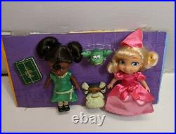 Disney Animators Charlotte & Tiana 5 Mini Dolls 2019 Rare HTF Giftset Princess