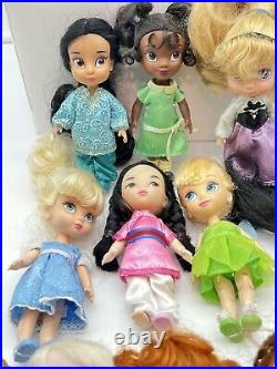 Disney Animators Collection Mini 5 Princess Dolls Lot Of 15 Frozen Merida Tink