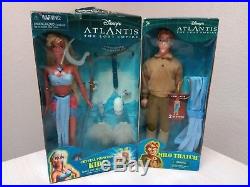 Disney Atlantis Lost Empire Set 2 Milo Thatch Kida Crystal Princess Mattel New