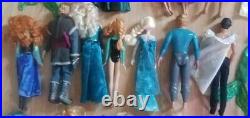 Disney Barbie Princess Prince Doll & Clothes Lot Frozen Little Mermaid Brave +