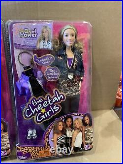Disney Channel the Cheetah Girls Growl Power Fashion Collection Dolls Lot Of 5