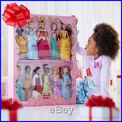 Disney Classic 11 Princess Doll Collection Barbie Set Rapunzel Jasmine Mulan +
