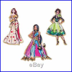 Disney Designer Collection Princess Doll Pin Set 1 & 2 Limited Edition