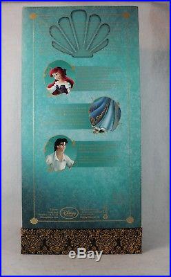 Disney Designer Doll Display Fairytale Little Mermaid Princess Ariel Prince Eric