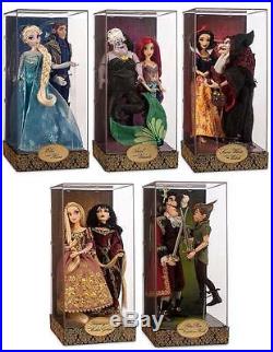 Disney Designer Heroes And Villains 5 Doll Set Le Of 6000 Elsa Ariel Rapunzel