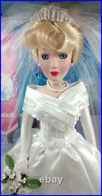Disney Doll Princess Cinderella Bride Porcelain Brass Key Very Rare NIB Vintage