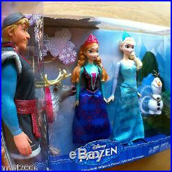 Disney FROZEN KRISTOFF & ELSA & ANNA OLAF SVEN 12 dolls Mattel Princess Friends
