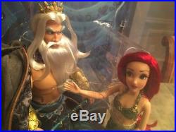 Disney Fairytale Little Mermaid Ariel Triton Doll Plus Litho 8x12 LE D23